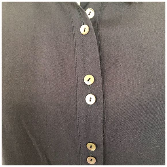 Soft Surroundings Long Line Button Down Assymetrical Flowy Tunic Shirt Dress M - Picture 2 of 16